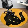 1pc Moon Cat Office Round Area Rug, Indoor Mat Suitable For Office, Under Office Chairs Bedroom Living Room Home Decor, Room Deco 113