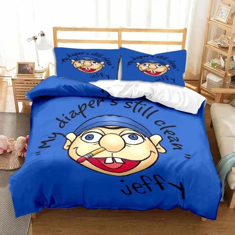 3D Print Sml Cartoon Jeffy Bedding Set Double Twin King Duvet Cover Comforter Pillowcase Boys Girls Adults Bedroom