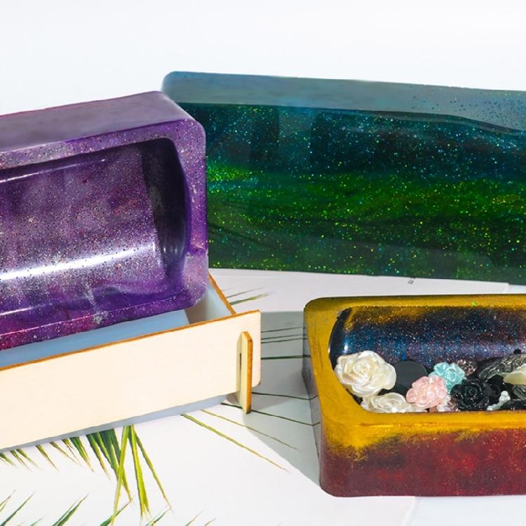 DIY Tray Container Mold Jewelry Organizer Resin Mould Long Strip Shape Tray Mold