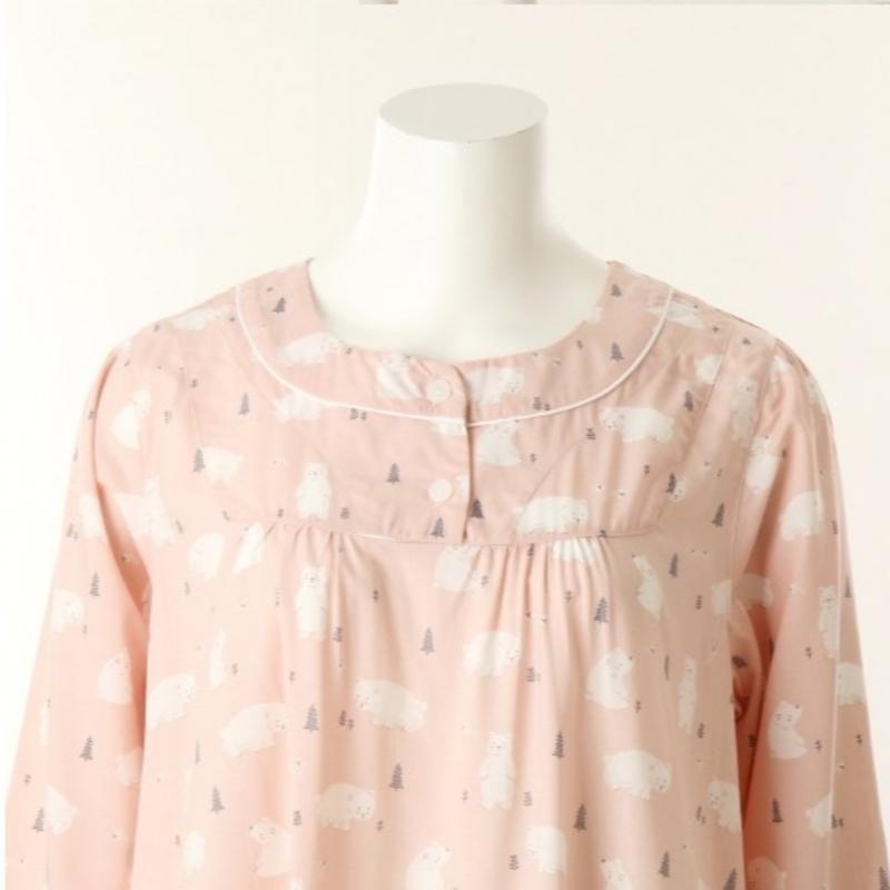 Venus Soft Comfortable Bear Print Couple Dress Pajamas Vgn4571m