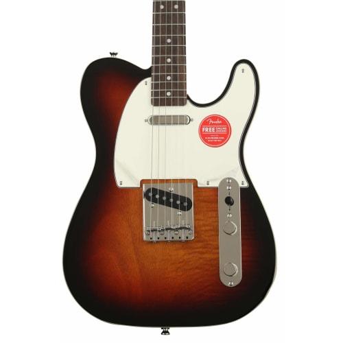 Squier by Fender Classic Vibe 60s Custom Telecaster? Electric Guitar, 3-Tone Sunburst with Soft Case