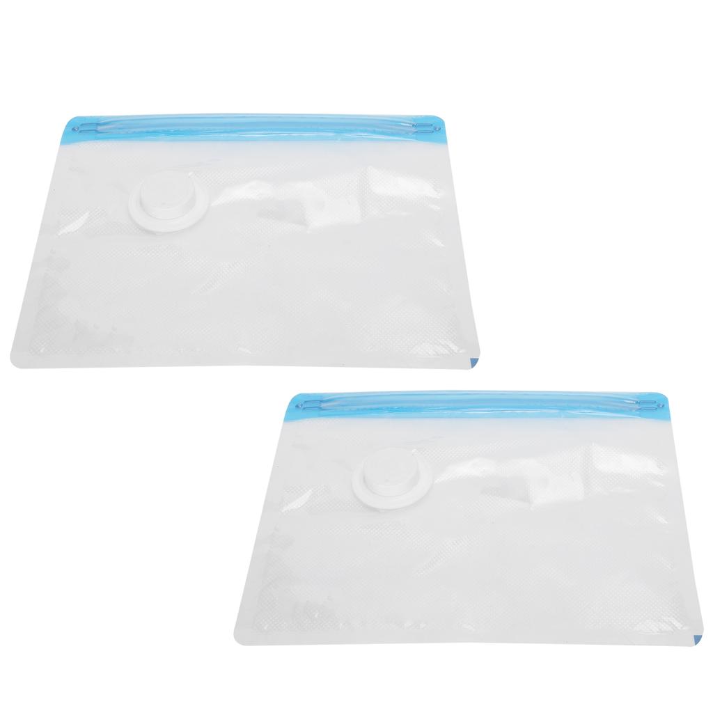 2Pcs Vacuum Storage Bag Space Saving Compressed Sealed Travel Bag with 3.5cm Thread Inlet