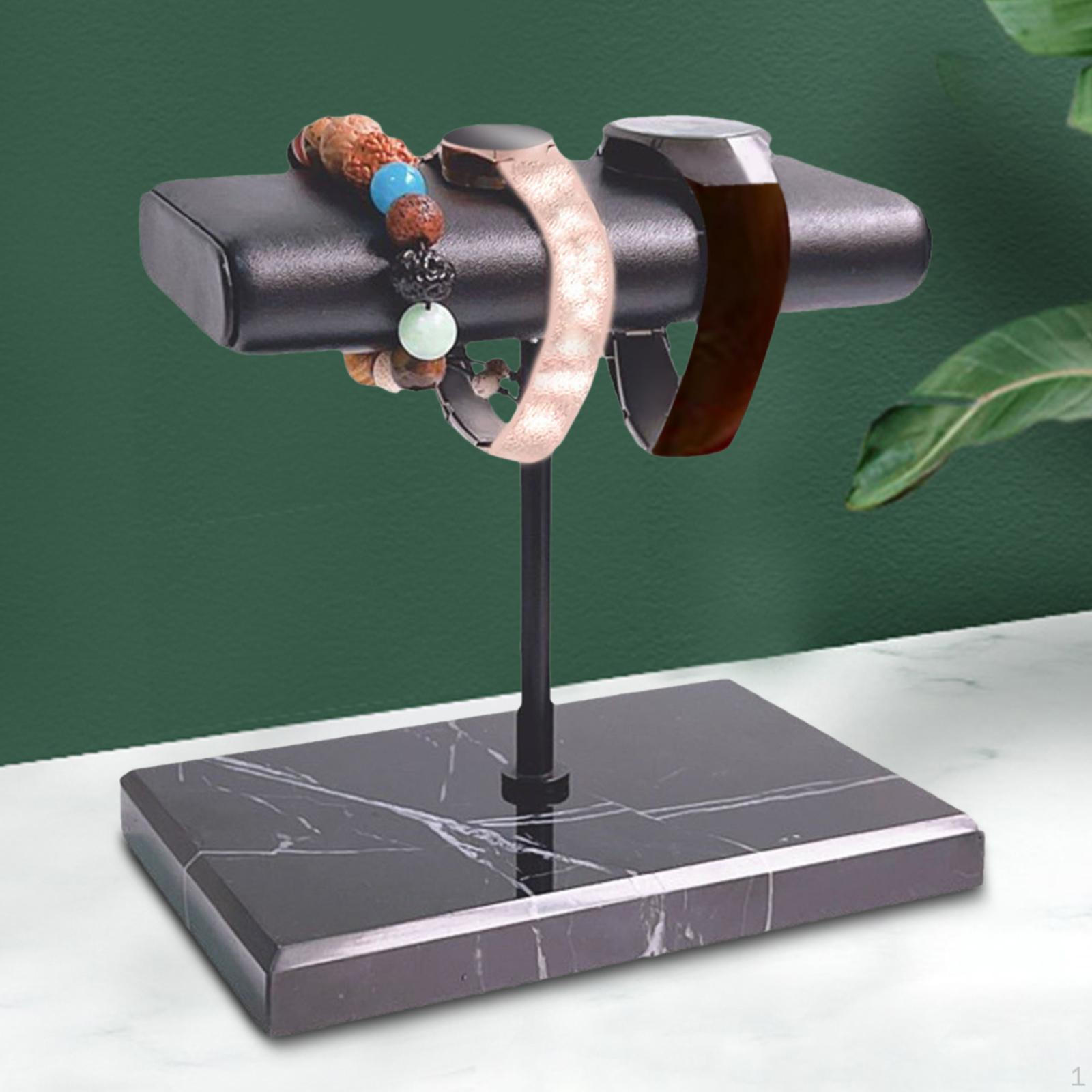 

Элегантный держатель для часов с мраморным основанием для организации ювелирных изделий black base black rod