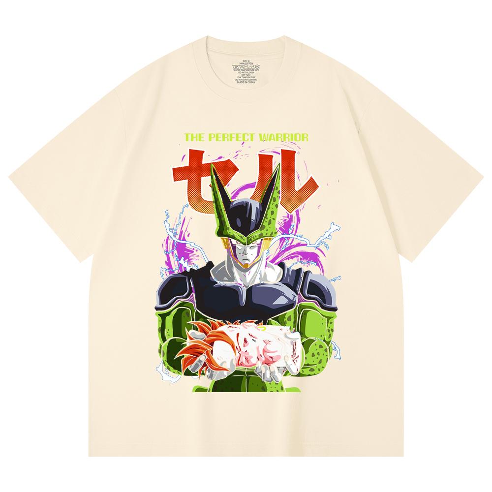 

230 г/м² 100% хлопок Dragon Ball V46 Совершенный Селл Принт Унисекс Тяжелая Хлопковая Футболка XS абрикосовый