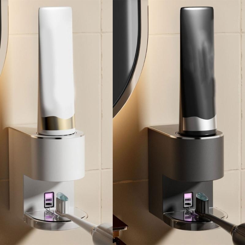 Toothpaste Dispenser Auto Squeeze 1200mAh Wall Mounted Space Saving Design