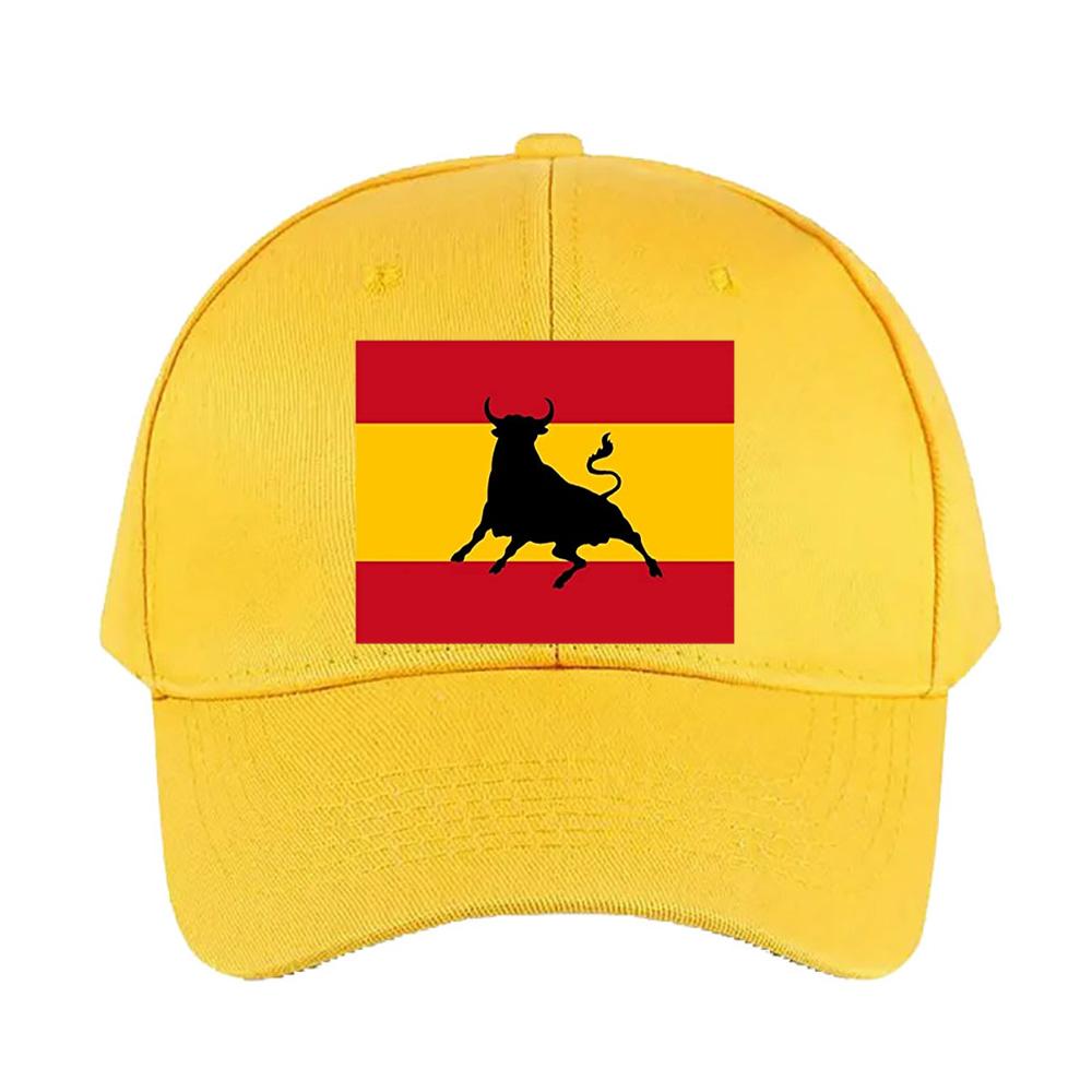 Spanish bull flag Woman Man Baseball Cap Adult Adjustable with Curved Brim Hiking Fishing Hat sun protection sun hat