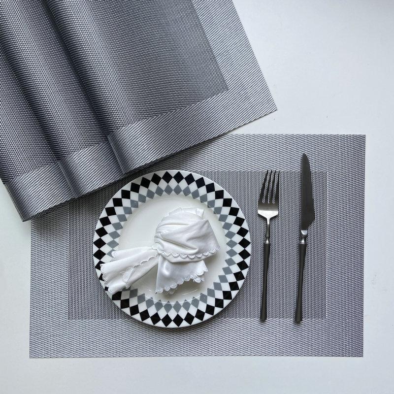 European PVC Non-slip Heat-resistant Table Placemat Set
