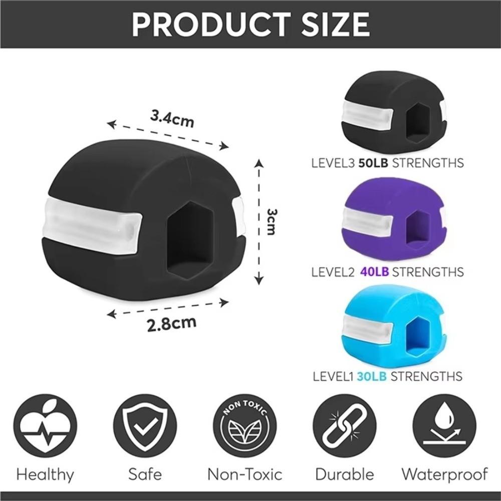 Food Grade Silicone Face Exerciser 35lb Resistance Jawline Trainer Daily Jaw Workout