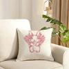 KKenia Os PinkAura Singer Cushion Cover Reversible Plush Pillow Cover Soft Fluffy Home Decor for Sofa Bedroom