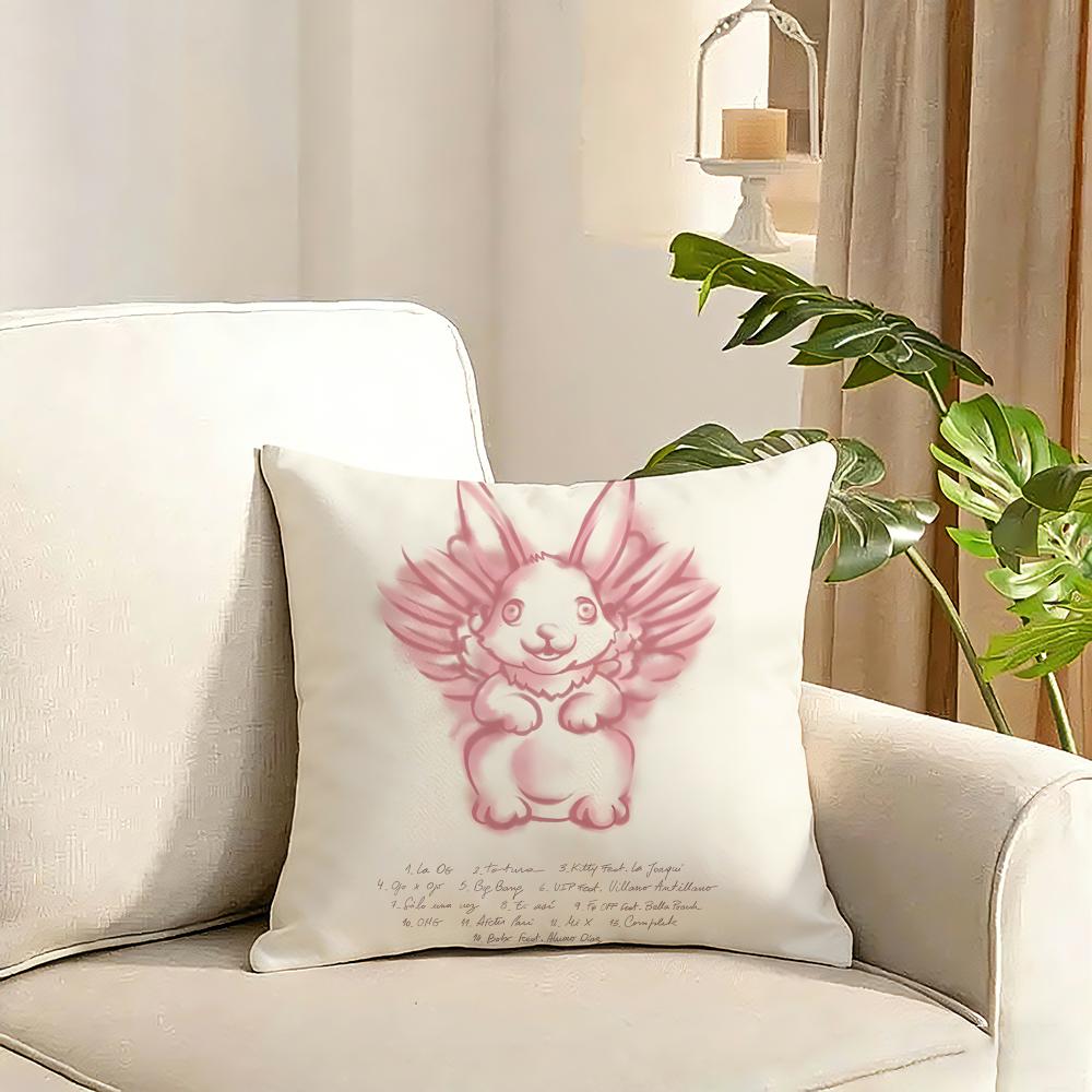 KKenia Os PinkAura Singer Cushion Cover Reversible Plush Pillow Cover Soft Fluffy Home Decor for Sofa Bedroom