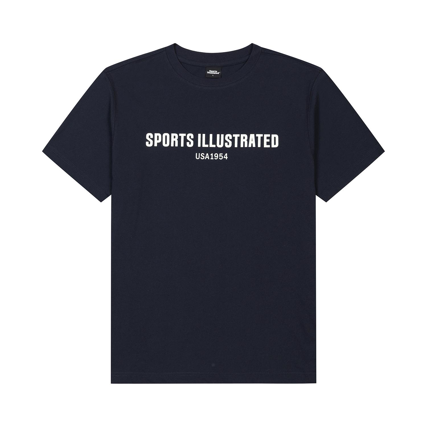 Sports Illustrated Basic Logo Round T-Shirt (Navy) S