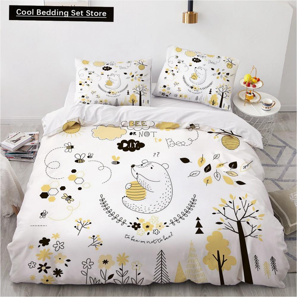 Cartoon Animal King Queen Duvet Cover Elephant Red Car Bedding Set for Kids Lion Monkey Wildlife 2/3pcs Polyester Quilt Cover
