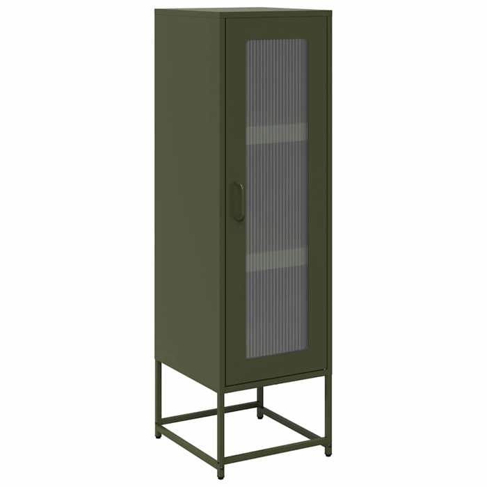 VidaXL High Buffet Olive Green 36x39x123 Cm Cold-Rolled Steel, Buffet, Cupboard, Sideboard, Cabinet, Wardrobe of 853396