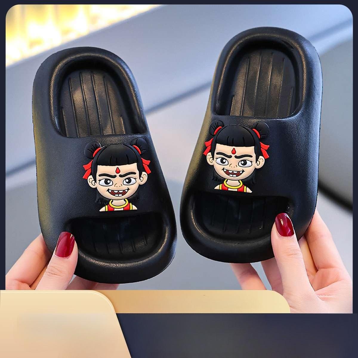 

Cartoon Shoes for Boys and Girls - Indoor Anti-slip Design 24-25 чёрный