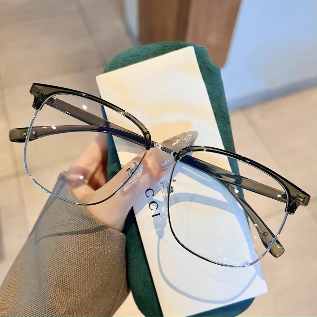 Business Halbrandbrille Großrahmen Ultraleichtes Brillengestell Blaulichtfilterbrille Myopie Brillengestell Mh20550