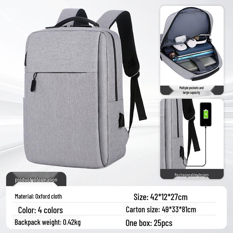 

Мужской рюкзак большой вместимости для деловых поездок и поездок на работу 16-inch серый