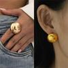 Exaggerated Metal Round Ball Shape Ring for Women Fashion Geometric Punk Rings Trendy Luxury Versatile Party Wedding Jewelry