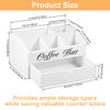 Wooden Coffee Rack Coffee Bar Organizer 5 Compartments Coffee Bar Accessories Vintage Coffee Storage Station Coffee Pods Holder