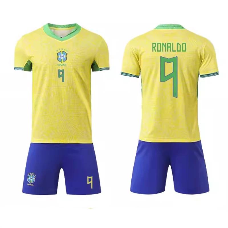 2024 Brazil Football Jerseys Yellow #9 18