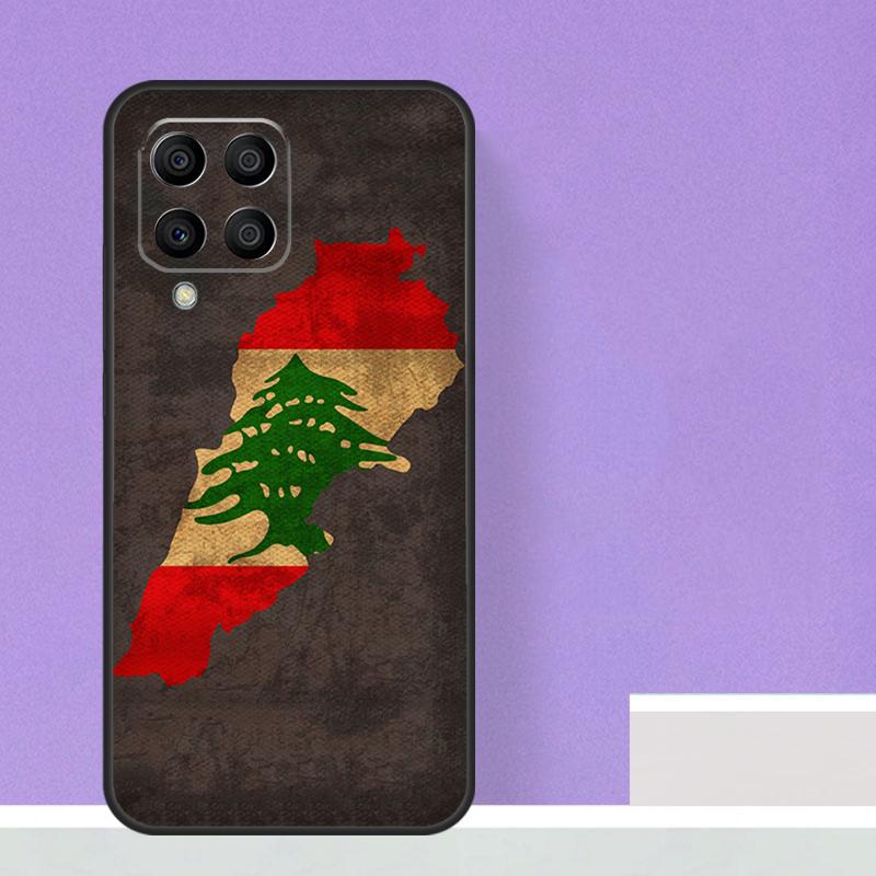 Libanon Flagge Karte Für Samsung Galaxy M13 M33 M53 M12 M32 M52 M14 M34 M54 M20 M51 M21 M30s M31s M15 m55 Fall
