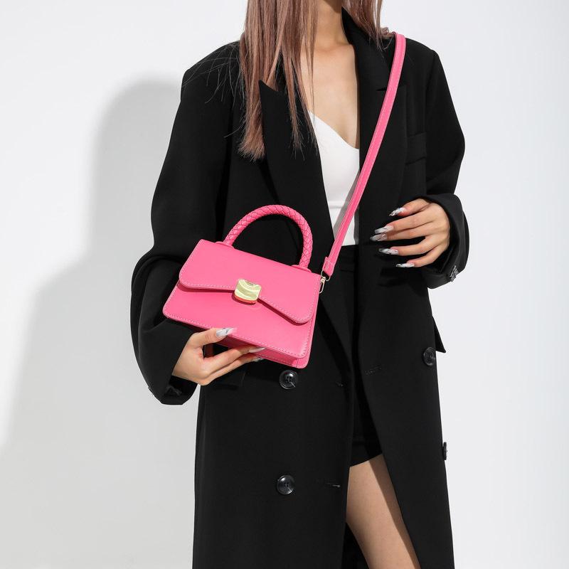 Contrasting colors early autumn 2025 summer new casual fashion simple portable crossbody shoulder small square bag