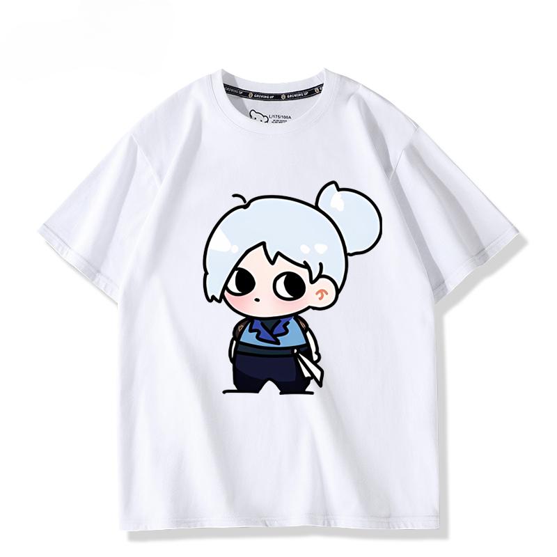 Valorant JETT Trička Hra Nejnovější Tričko pro Muže Unisex Základní Tričko Hip Hop Narozeninové Dárky Topy Oblečení Pro Choice