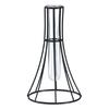 Decorative Glass Vase with Metal Wire Stand Clear Test Tube Vase with Iron Art Frame for Hydroponic Plant Modern Flower