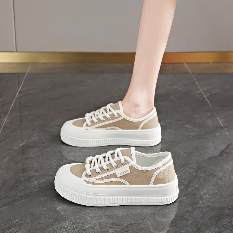 Canvas shoes spring and summer new sports board shoes soft sole not tired feet pregnant women shoe size