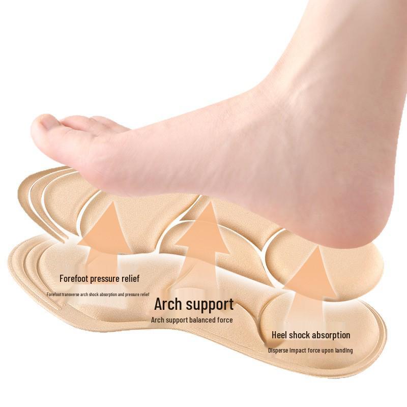 Women's High Heel Insoles: Sweat-Absorbent, Breathable, Shock-Absorbing, Soft Massage Cushion