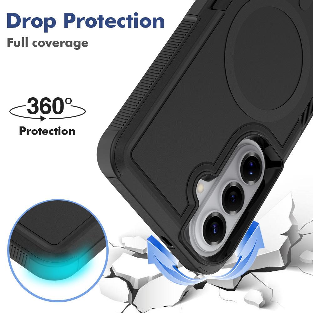 Applicable To Samsung S26ultra Magnetic All-inclusive Mobile Phone Case S25plus Two-in-one Anti-drop S24 Mobile Phone Case