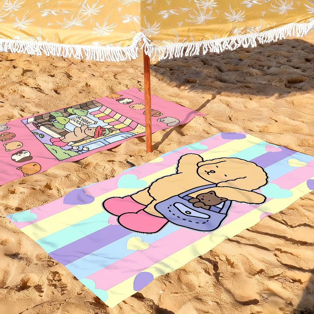 B-Bobbie G-Goods Cartoon Cute Towel Quick Drying Beach Towels Are Suitable For Swimming Pools Camping Yoga And The Gym