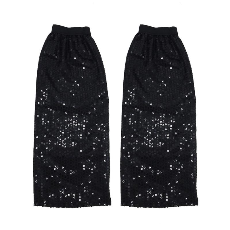 

Retro Styles Disco Dance Props Kit In Metallic Finish Cosplay Leg Sleeves Perfect For Nightclubs And Retro Exhibitions чорний