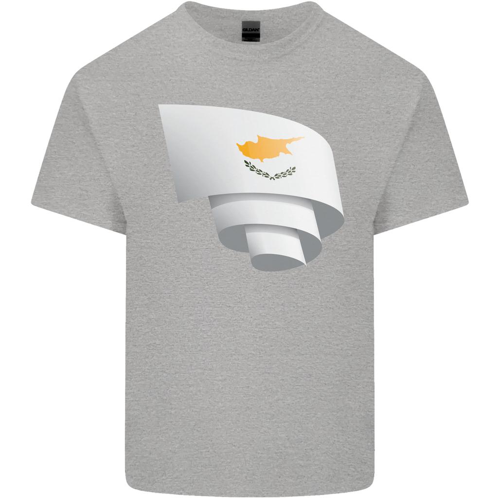 Curled Cyprus Flag Cypriot Day Football Unisexs Light Cotton Tshirt