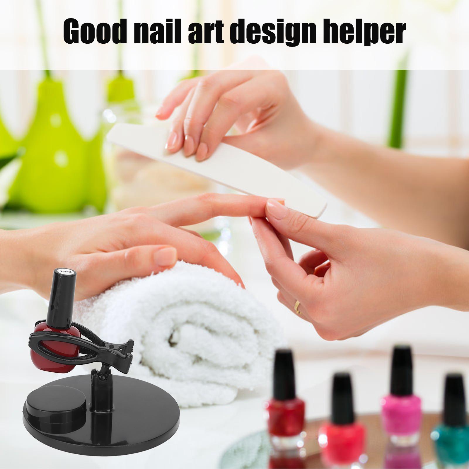 

Подставка-держатель для флаконов лака для ногтей с широким основанием, предотвращающая падение, фиксирующий зажим для геля для маникюра