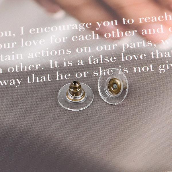 50Pcs Earnuts Earring Backs Stoppers with Pad Jewelry Findings