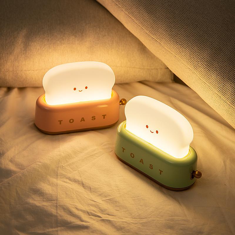 Creative Bread Maker USB Night Light, Rechargeable Dimmable Warm LED Bedside Lamp with Timer 3