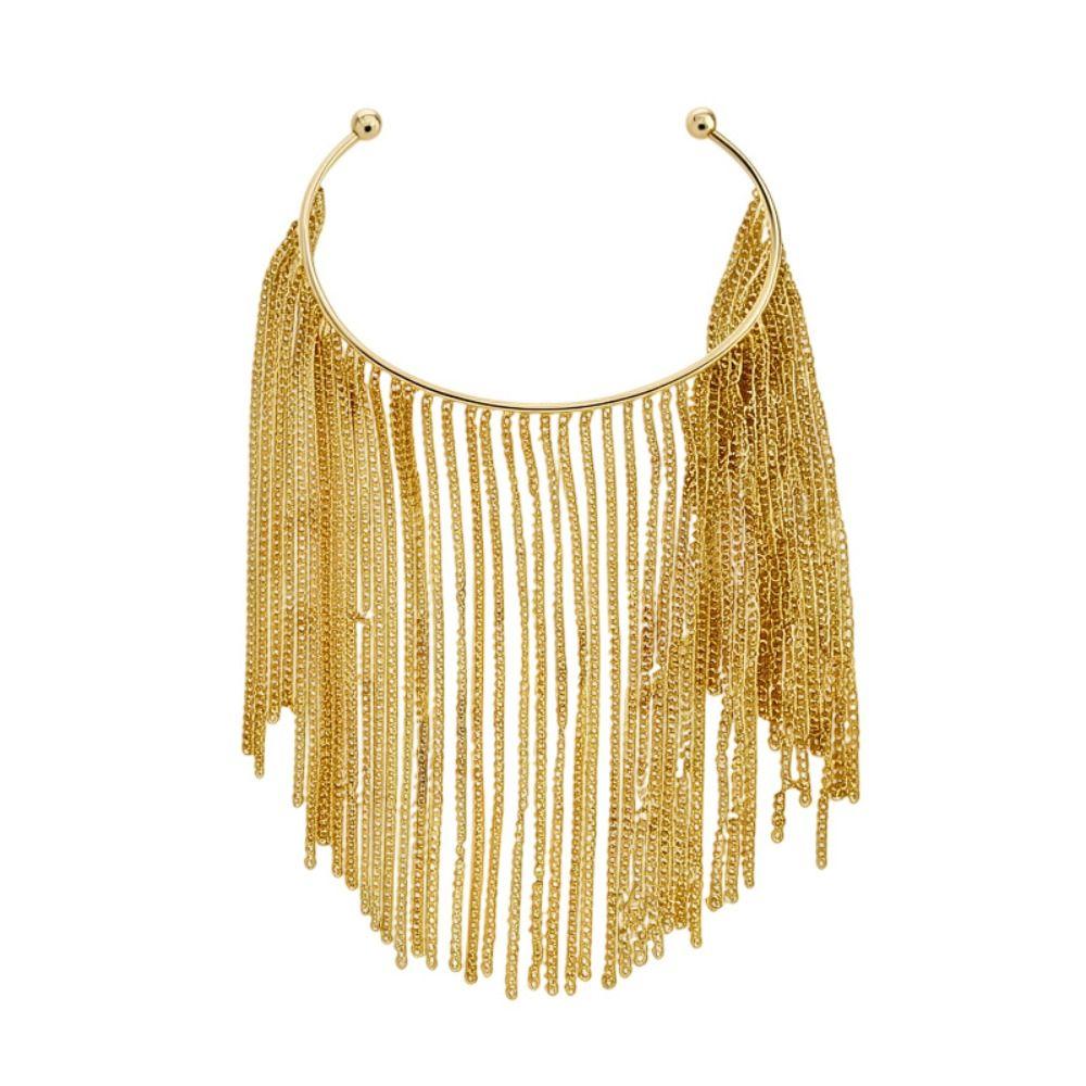Adjustable Alloy Arm Cuff Bracelet Exquisite Design Fringe Arm Cuff Body Chain Party Wear