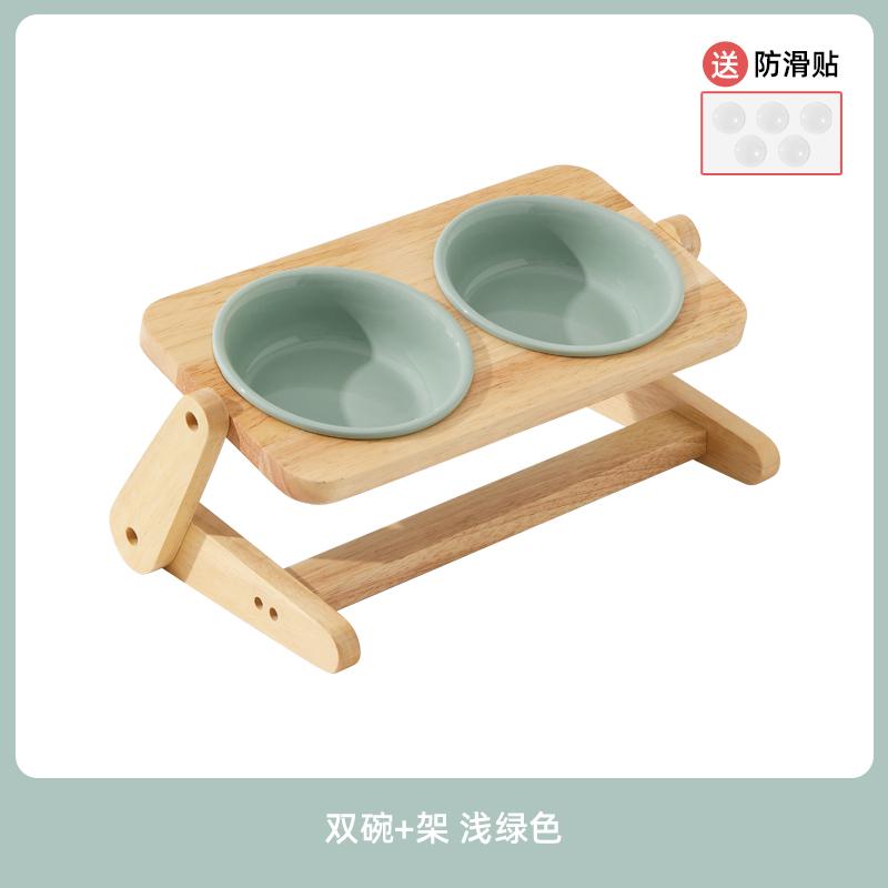 Elevated Cat Ceramic Bowls Tilted Raised Pet Bowl Adjustable Height Dog Food Bowls Feeding Bowl Dog Dish Feeder for Cats Pets 300ml чёрный