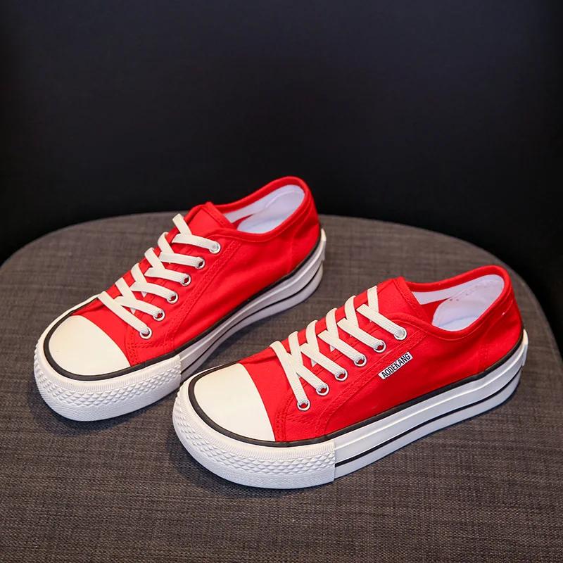 Zapatos De Mujer Tendencia Woman Platform Sneakers Women Casual Canvas Shoe Breathable Sneakers Fashion Skateboard Shoe