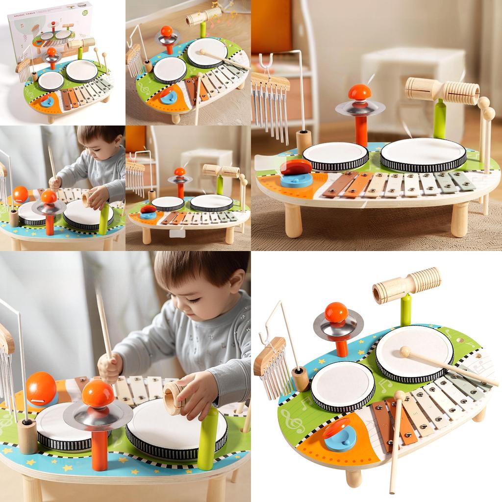 Wooden Kids Percussion Toy With Multifunctional Design For Early Education And Music Development