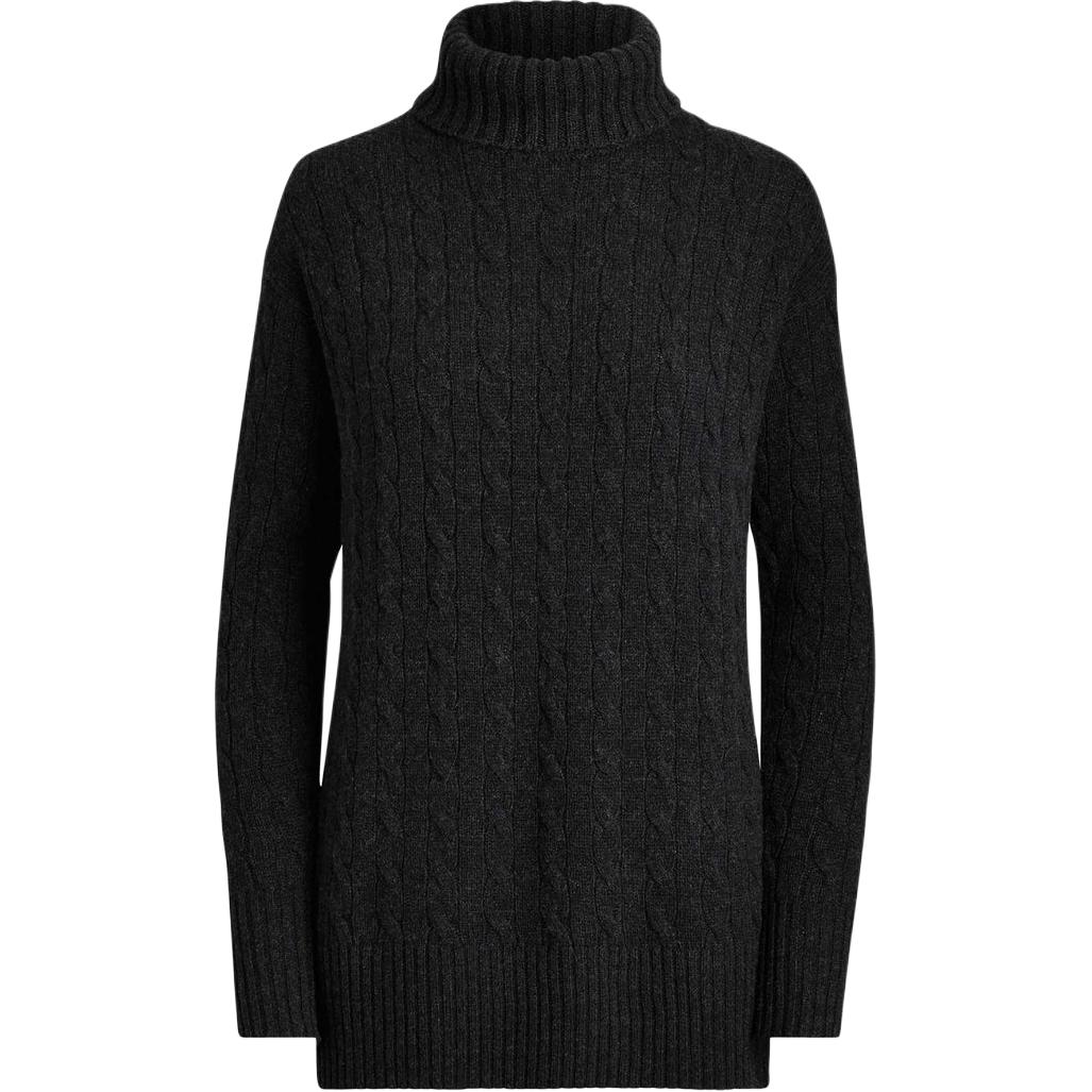 

Polo Ralph Lauren Solid Color Cable Knit Oversized Turtleneck Long Sleeve Wool Sweater Women sweater 211763841-001 XXS