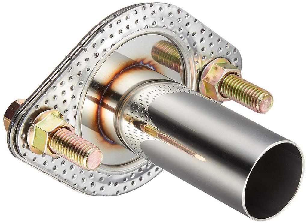 FORTUNE JDM Stainless Steel Flanged Size Silencer, Mid-Pipe 50-60mm Diameter, JFS-5060