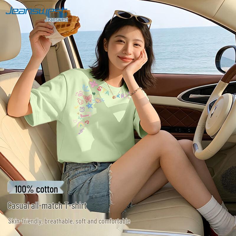 

Jeanswest Women s 100% Cotton Loose Graphic T-Shirt M