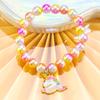 Cute Cartoon Women Bracelet, Beaded Design with Alloy Unicorn, Mermaid and Shell Charm, High Texture Daily Hand Ornaments