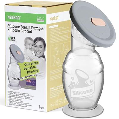 Haakaa Silicone Breast Pump with Silicone Cap, Capacity Is 5 (about 150ml).