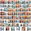 60 New Style Beautiful Scenery Stickers Personalized Creative Decorative Skateboard Water Cup Waterproof Stickers