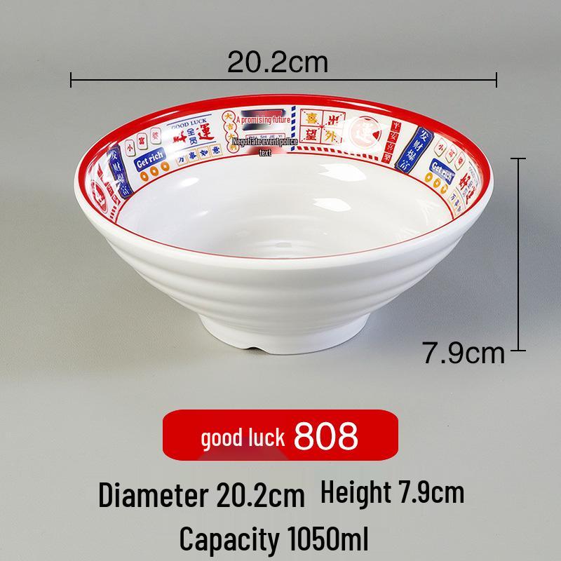 Melamine Ramen Bowl: Porcelain-Like, Large Mala Tang Soup & Noodles Bowl for Wontons & Luosifen