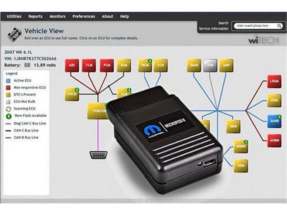 MicroPod 2 USB V17.04.27 Chrysler Diagnostic Tool