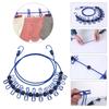 Stretch Clotheslines Elastics Clotheslines Travel Washing Line Adjust able Retractable Airer Wind proof Rope with 12Clip