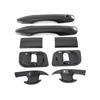 Abs Carbon Fiber Chrome Door Handle Molding Trim Cover For Toyota Hiace 2019-2025 H300 Series